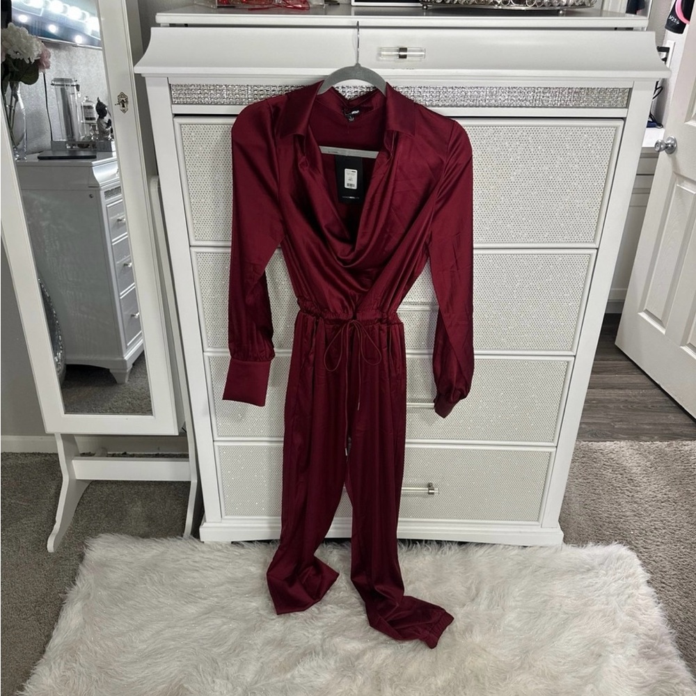 🚫SOLD🚫 Elegant Satin Jumpsuit From Fashion Nova